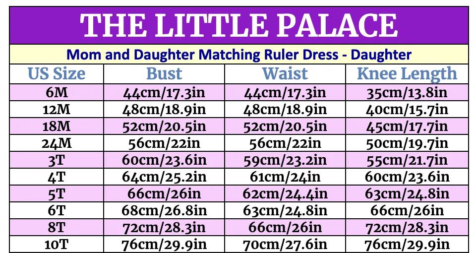 Mom and Daughter Matching Ruler Dress