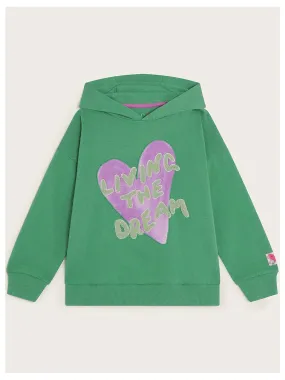 Monsoon Girls Living The Dream Hoodie - Green