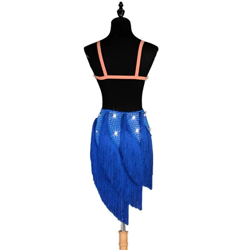 Multi Color Fringe Rhythm Competition Dress | LQ001