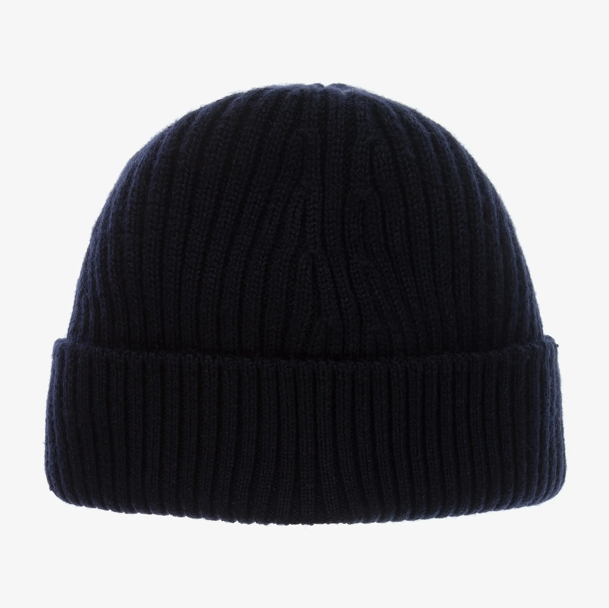 Navy Blue Knitted Wool Beanie