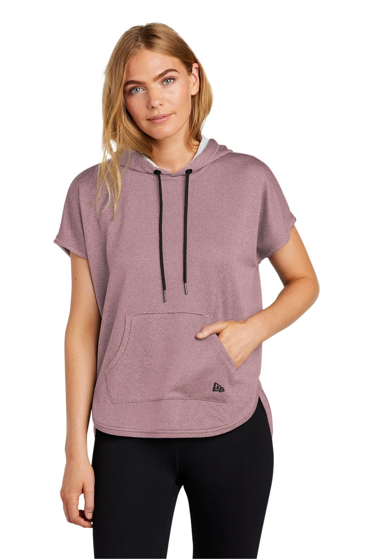 New Era Women's Performance Terry Short Sleeve Hoodie. LNEA533