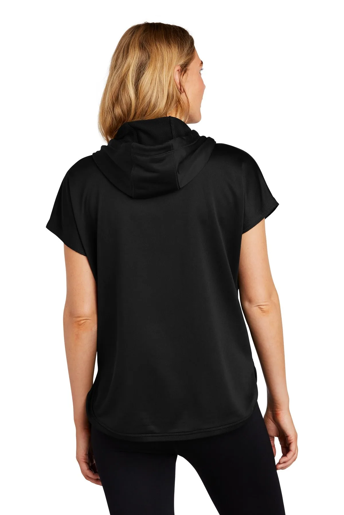 New Era Women's Performance Terry Short Sleeve Hoodie. LNEA533