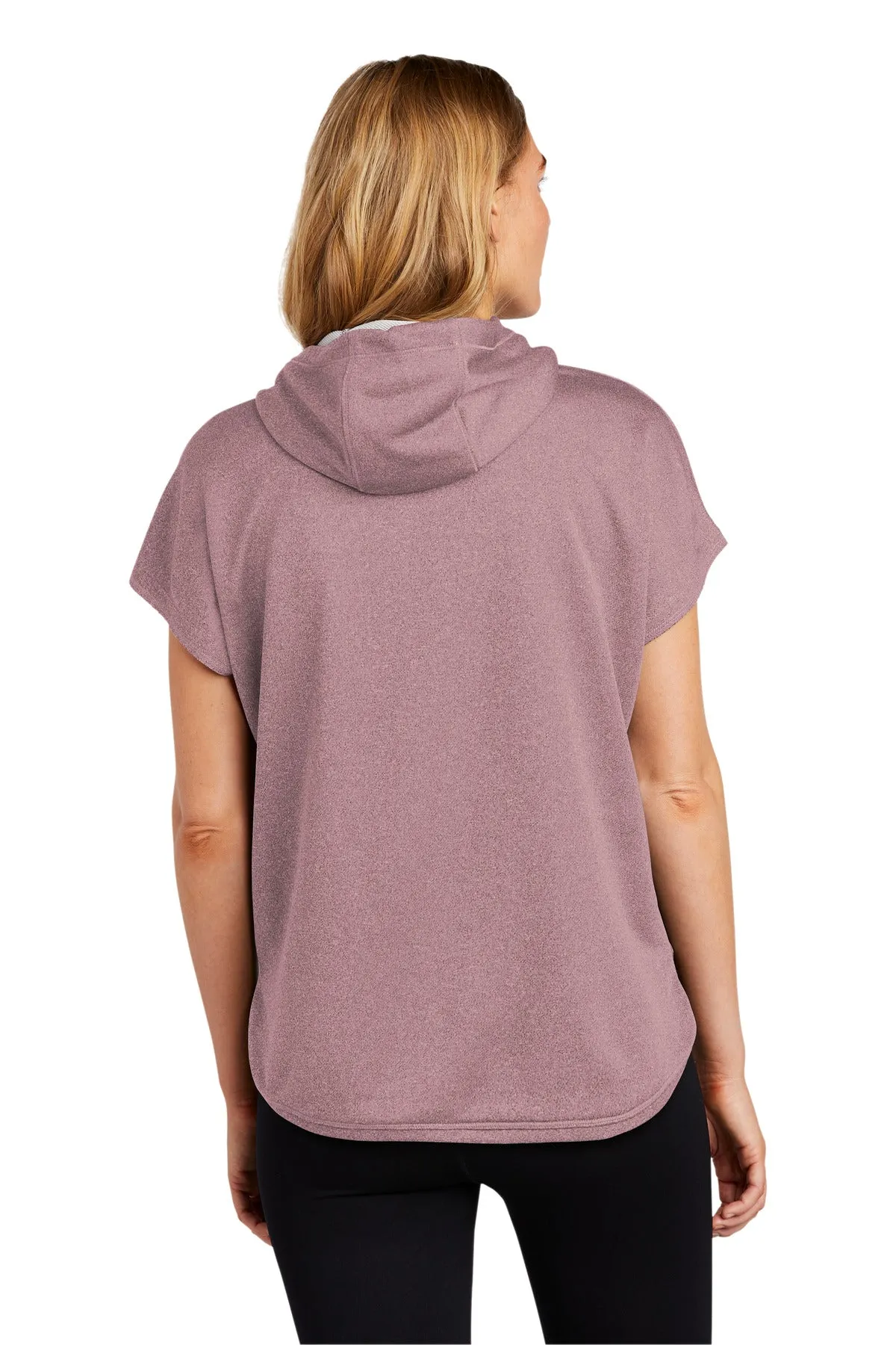 New Era Women's Performance Terry Short Sleeve Hoodie. LNEA533