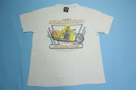 Northwest Nationals 1997 AHDRA All Harley Davidson Drags Vintage 90's Motorcycle T-Shirt