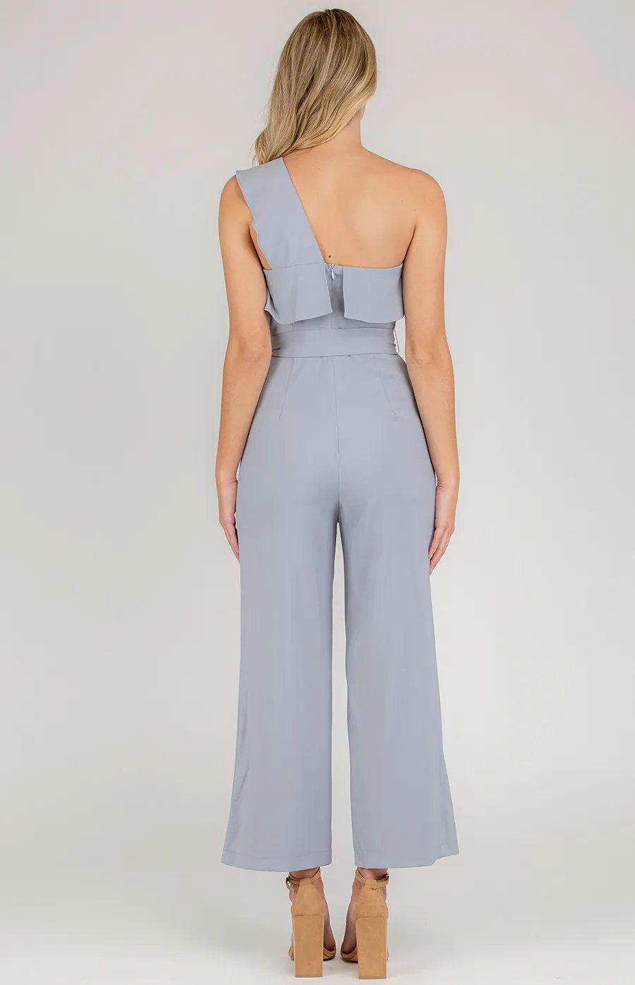 One shoulder Frill Feature Jumpsuit (AJP895A)