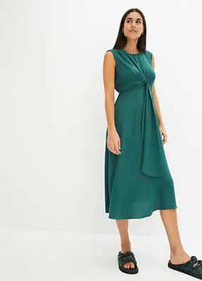 Patterned Drape Midi Dress by bonprix | Look Again