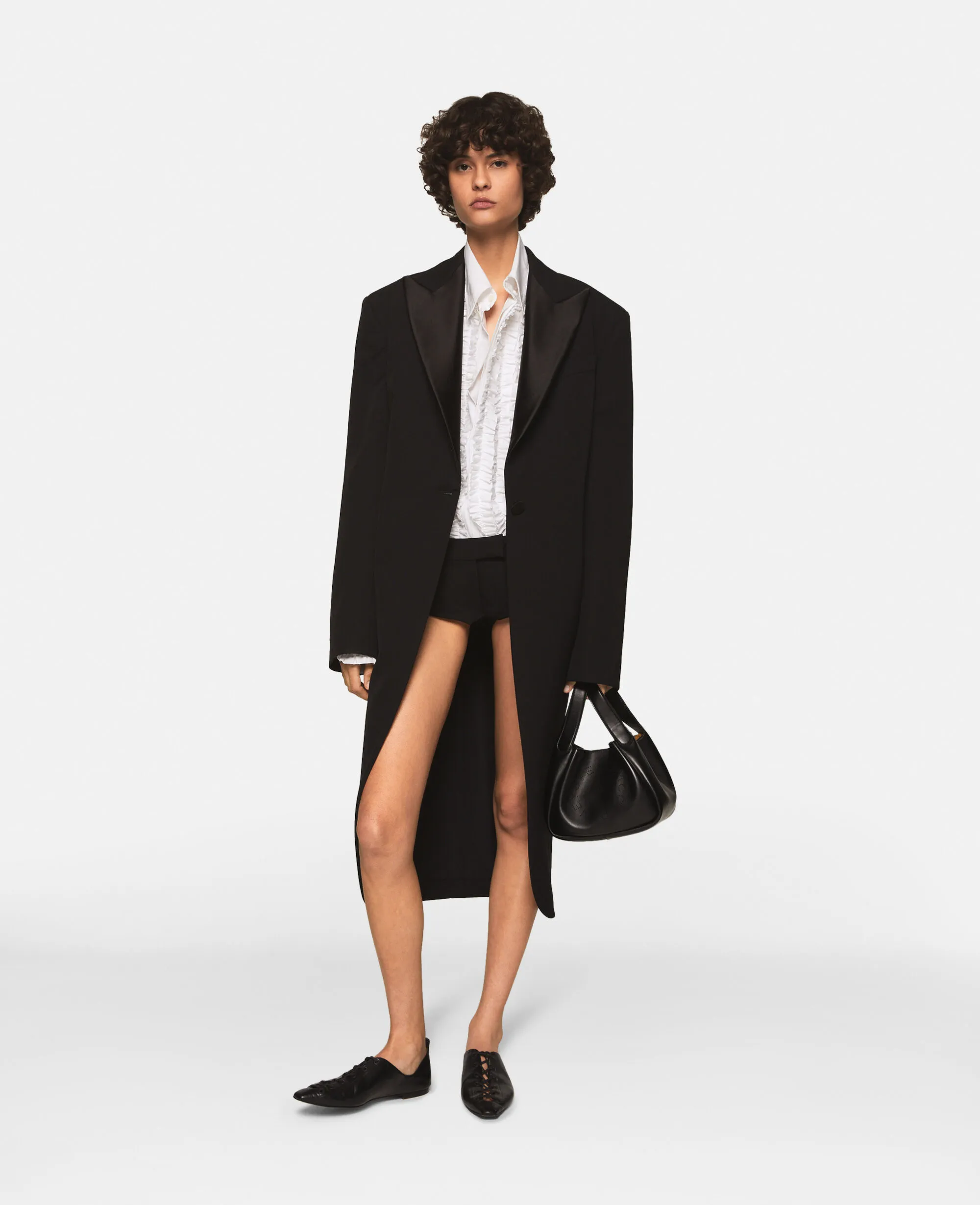 Peak Lapels Wool Coat