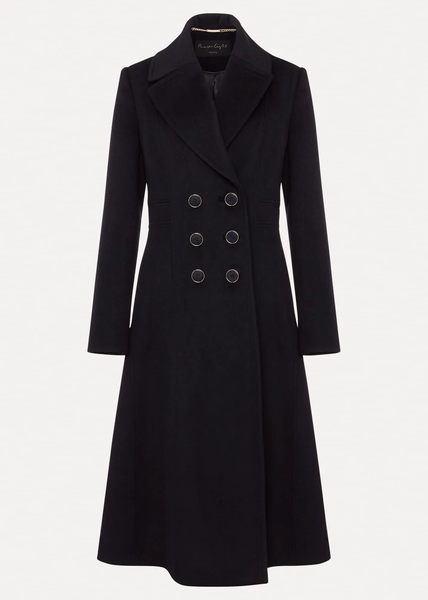 Petite Sandra Wool Fit And Flare Coat