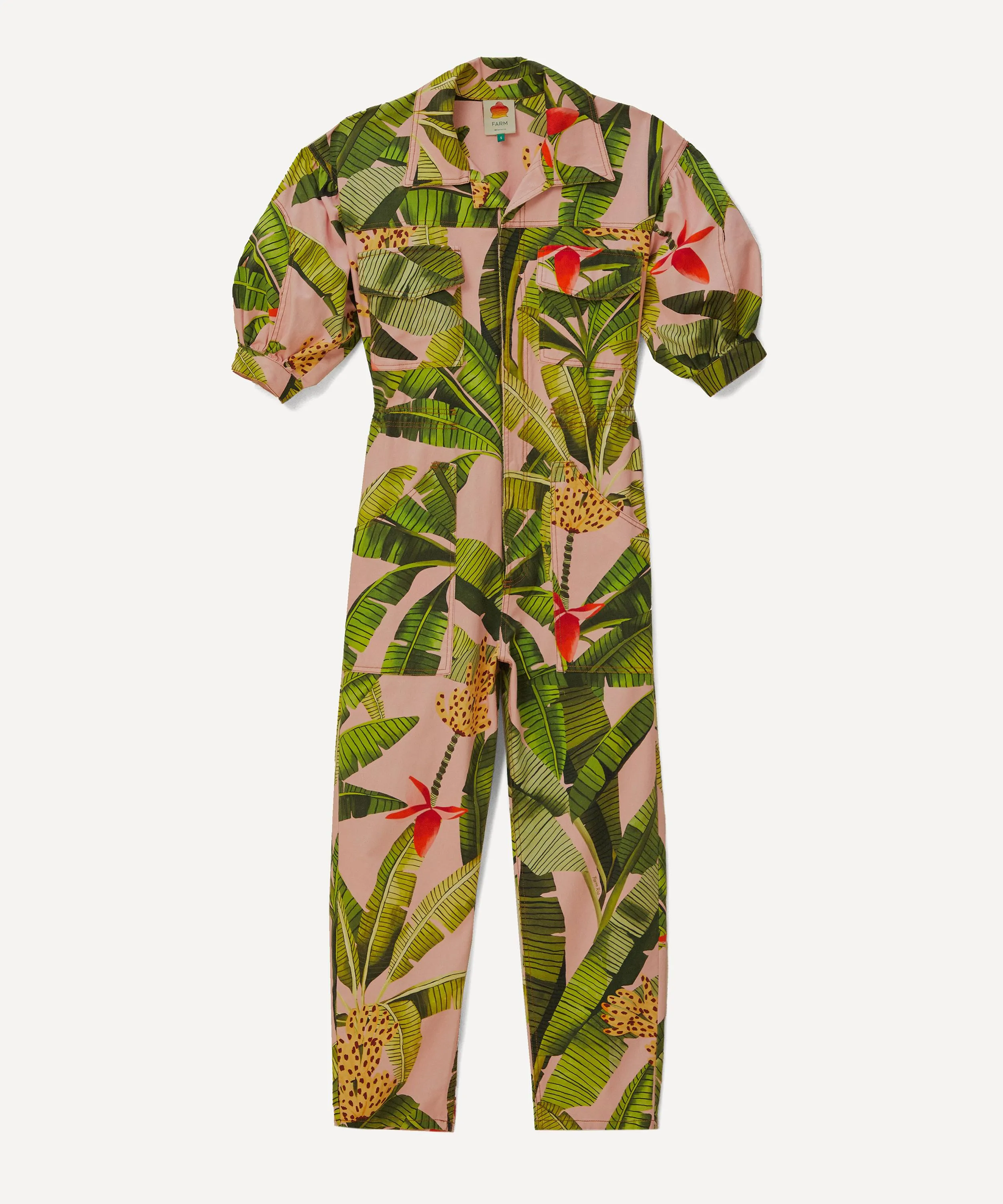 Pink Banana Leaves Jumpsuit