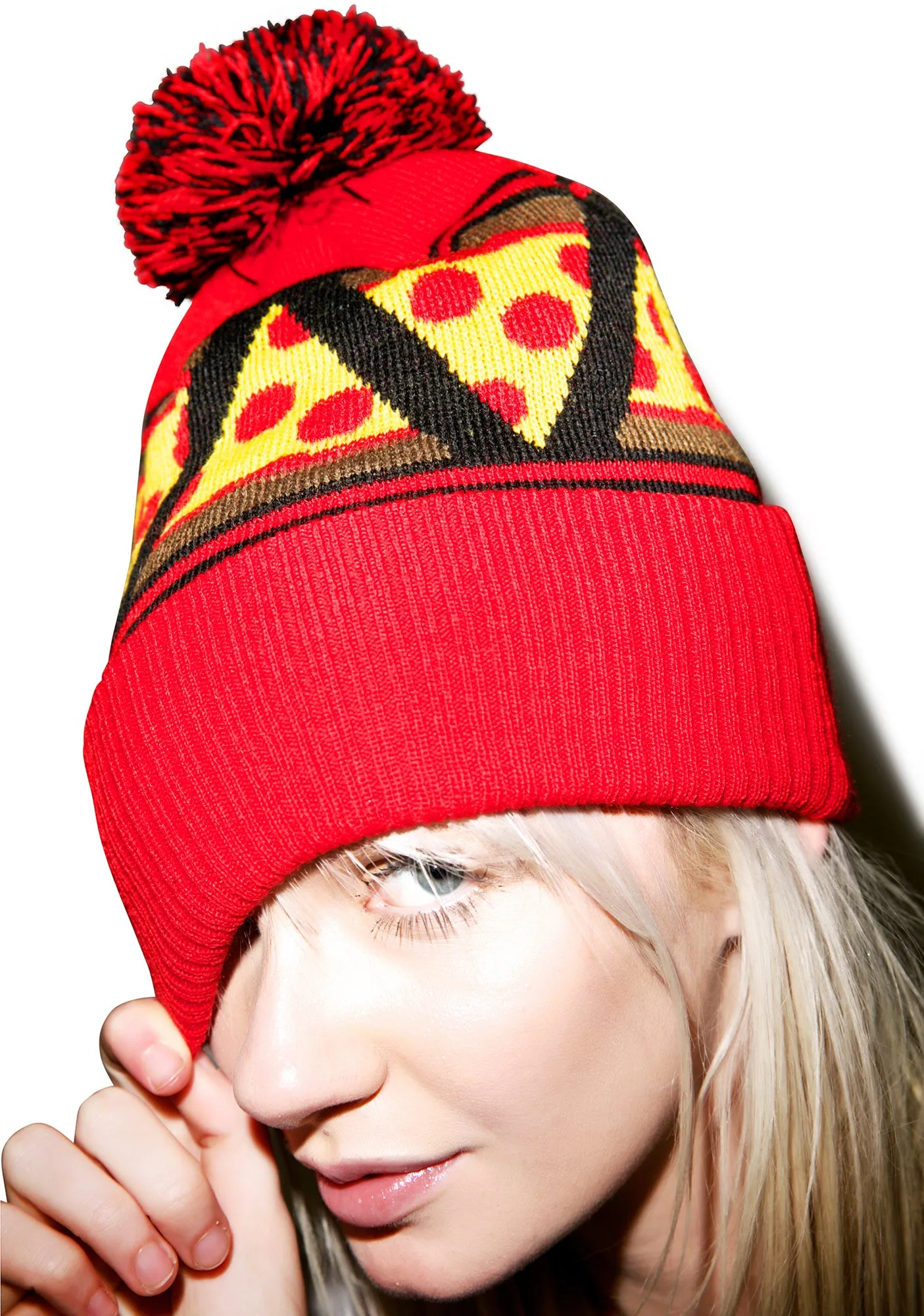 Pizza Knit Beanie-