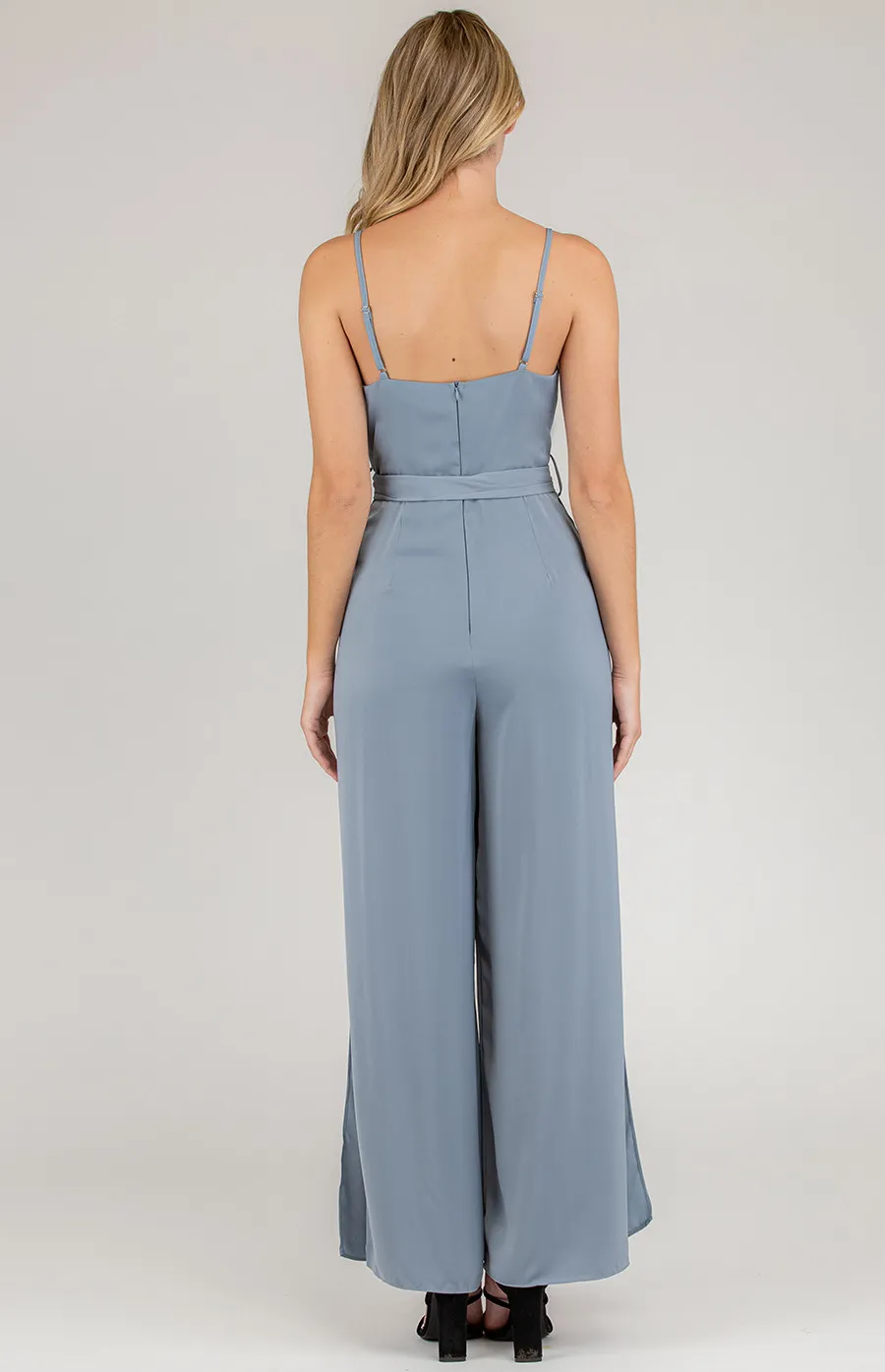 Pleated Front Wide Leg Jumpsuit (SJP423A)