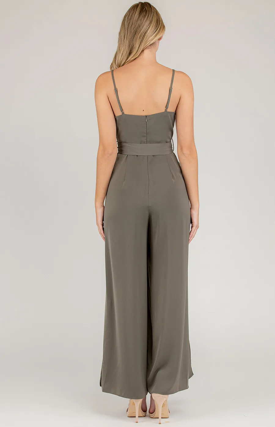 Pleated Front Wide Leg Jumpsuit (SJP423A)