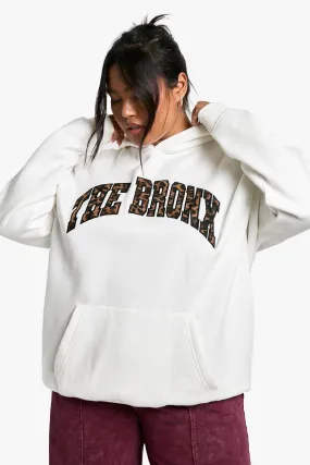 Plus Bronx Leopard Oversized Hoodie