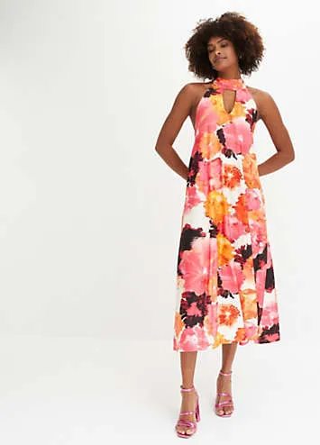 Printed Cut-Out Midi Dress by bonprix | Look Again