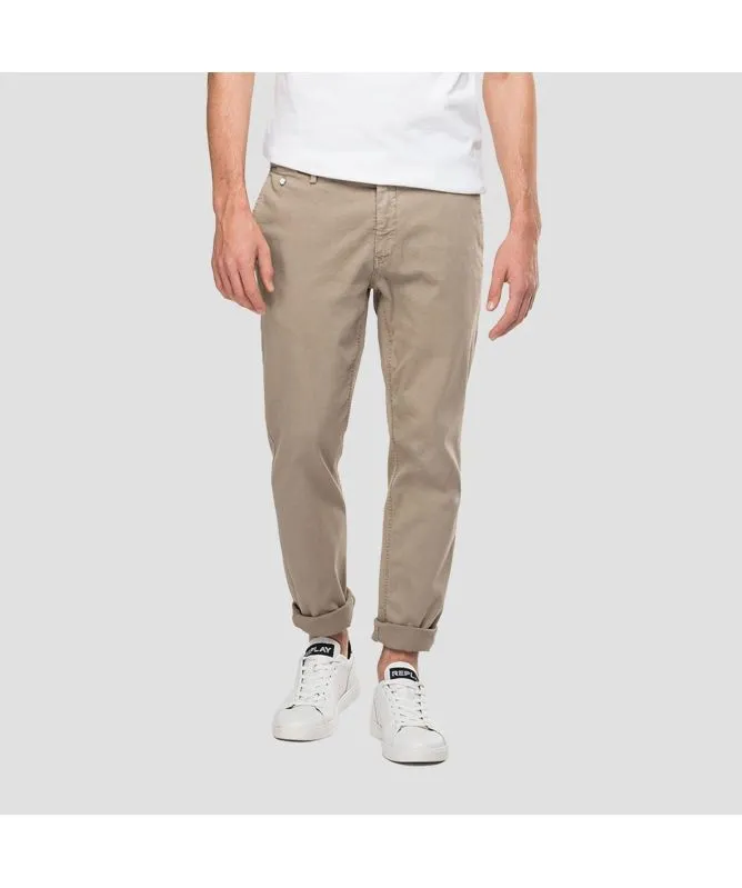 Replay Regular Fit Benni Hyperchino Color X.L.I.T.E. Jeans | Beige