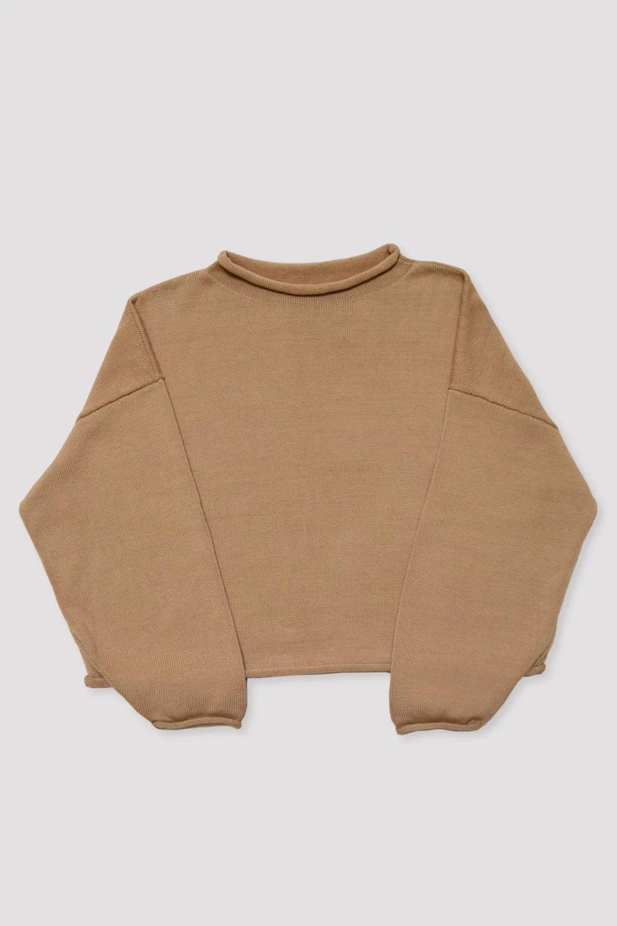 Rolled Sweater - Camel