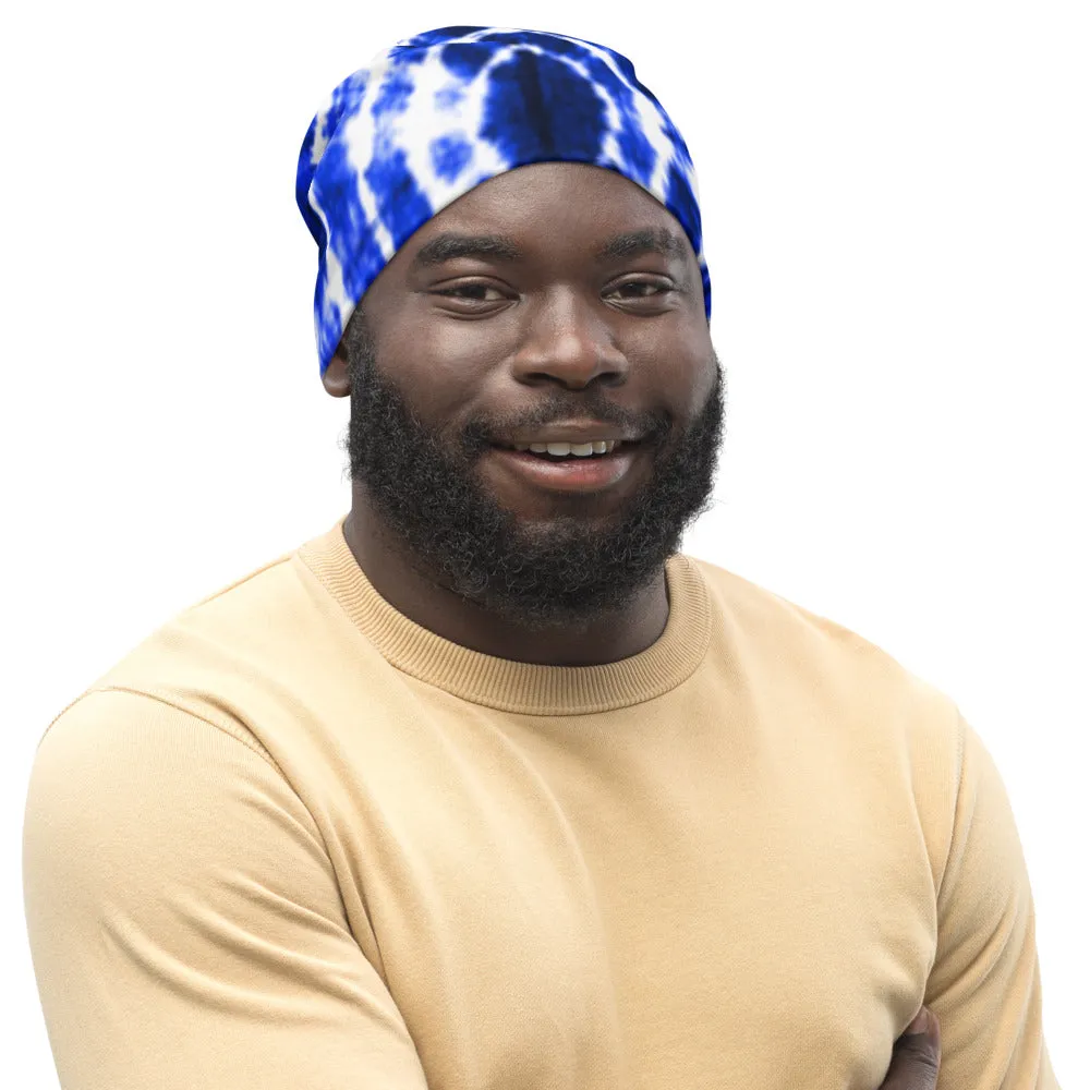 Royal Blue Shibori Beanie