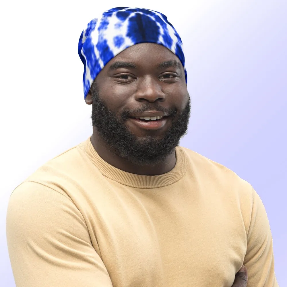 Royal Blue Shibori Beanie