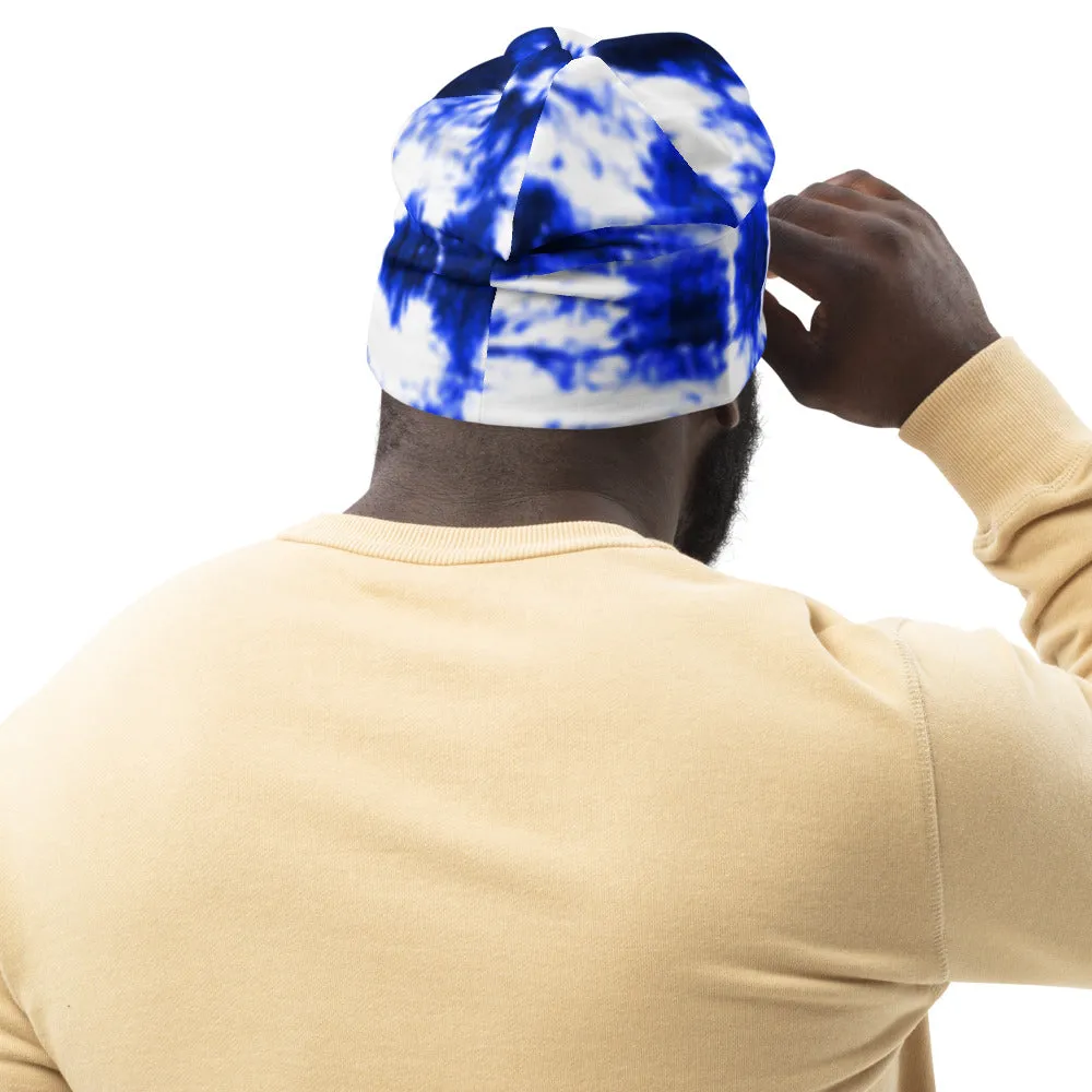 Royal Blue Shibori Beanie