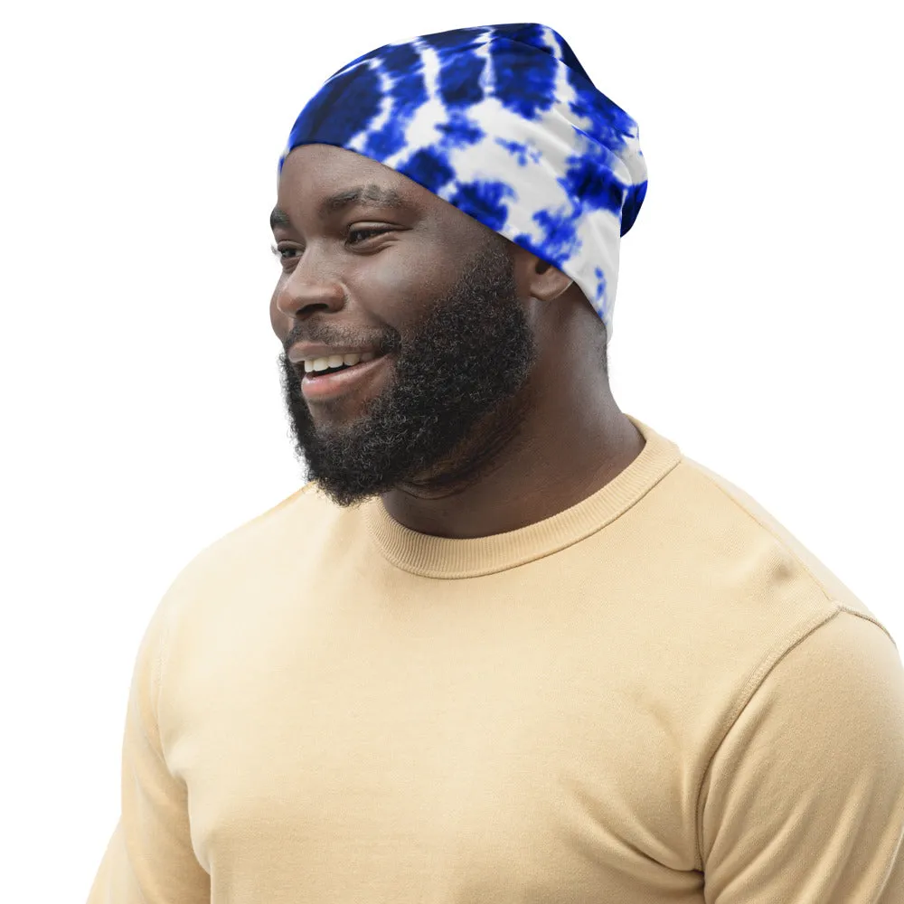 Royal Blue Shibori Beanie