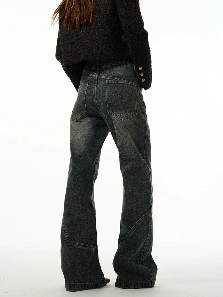 RT No. 10840 RETRO BLUE STRAIGHT DENIM JEANS