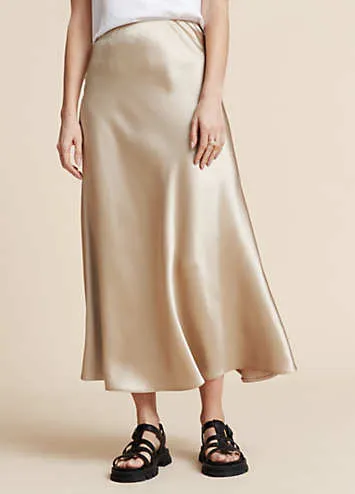 Satin Midi Skirt by Freemans | Look Again