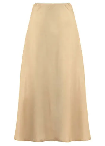 Satin Midi Skirt by Freemans | Look Again