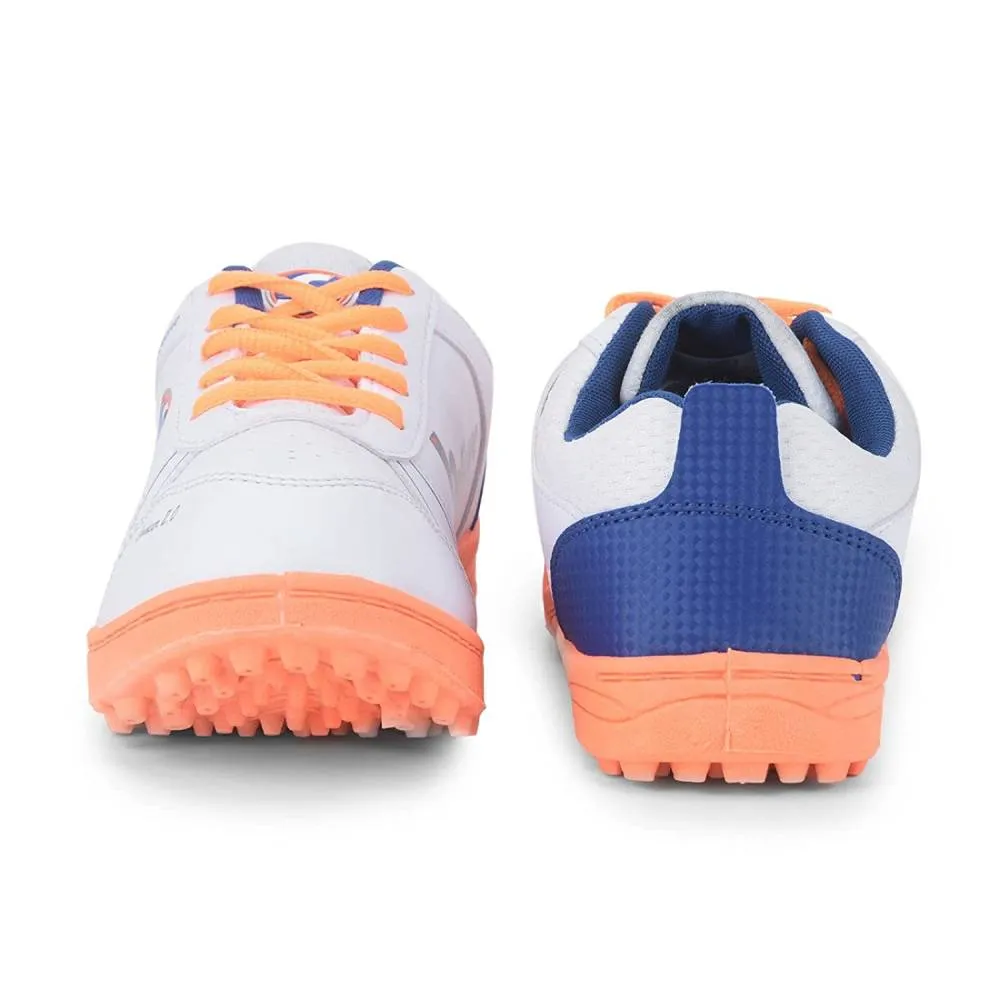 SG Unisex Bouncer 2.0 Cricket Shoe (White/Blue/Orange)