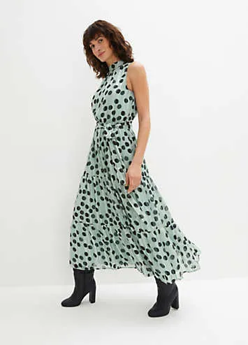 Sleeveless Polka Dot Midi Dress by bonprix | Look Again