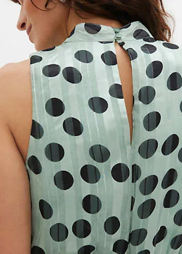 Sleeveless Polka Dot Midi Dress by bonprix | Look Again