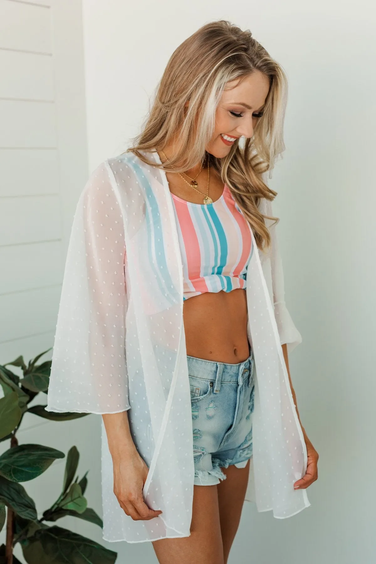 Sounds of Spring Lightweight Kimono- Ivory