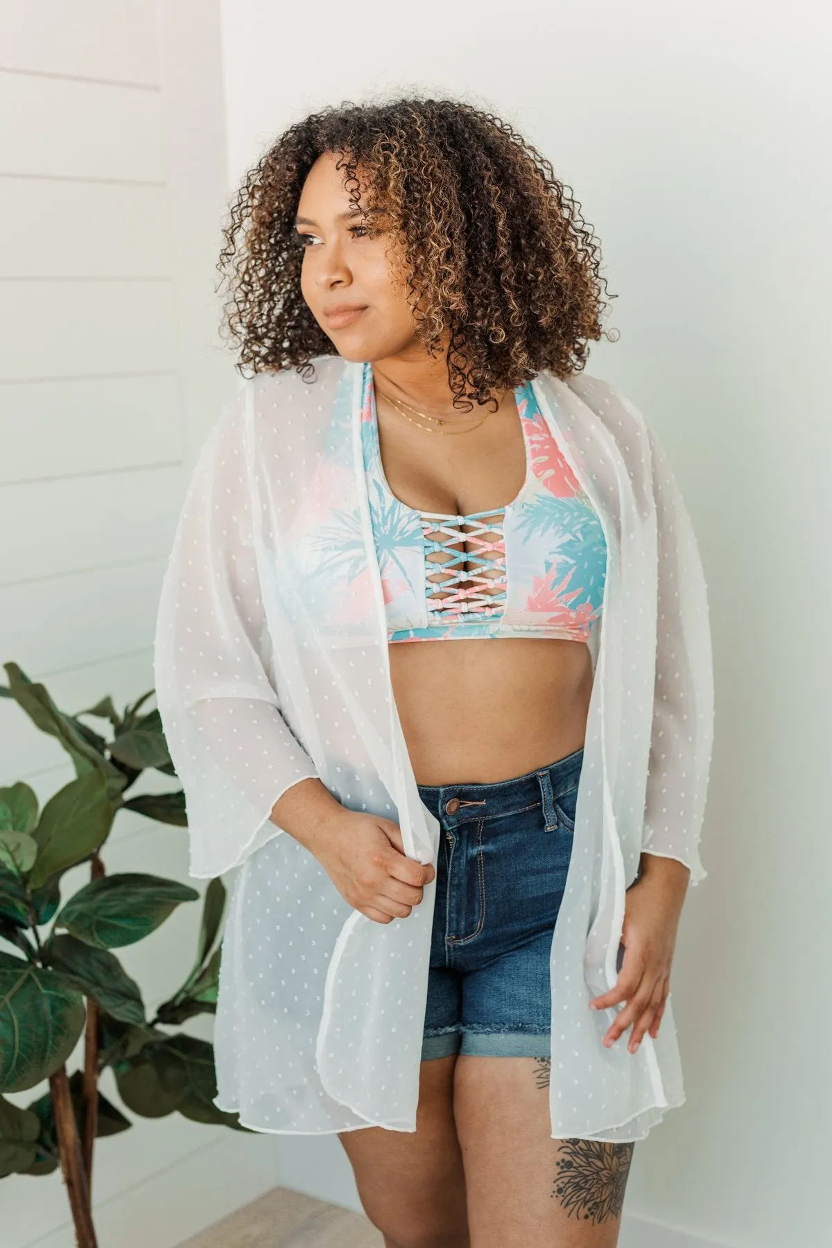 Sounds of Spring Lightweight Kimono- Ivory