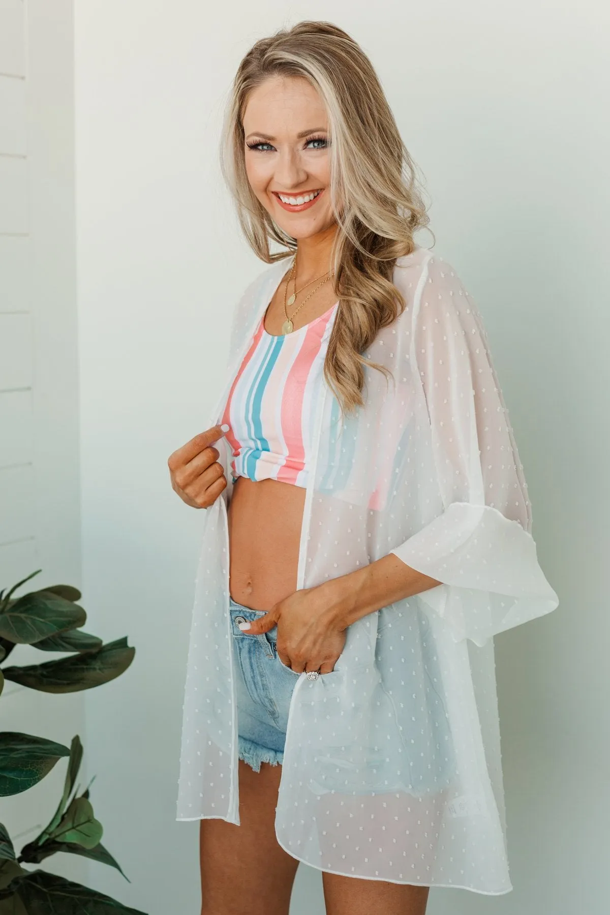 Sounds of Spring Lightweight Kimono- Ivory