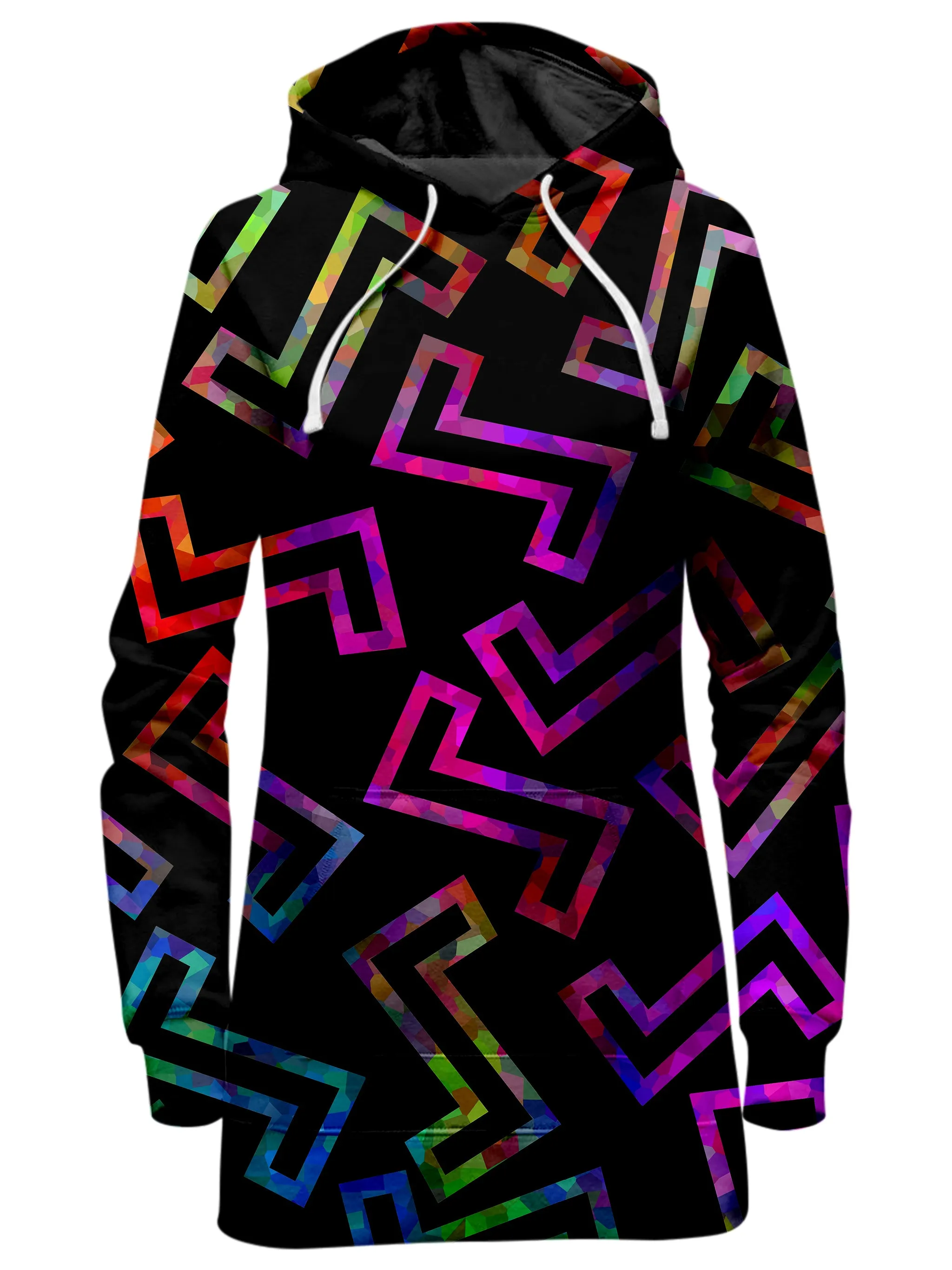 Sparkle Geometric Hoodie Dress and Leggings Combo