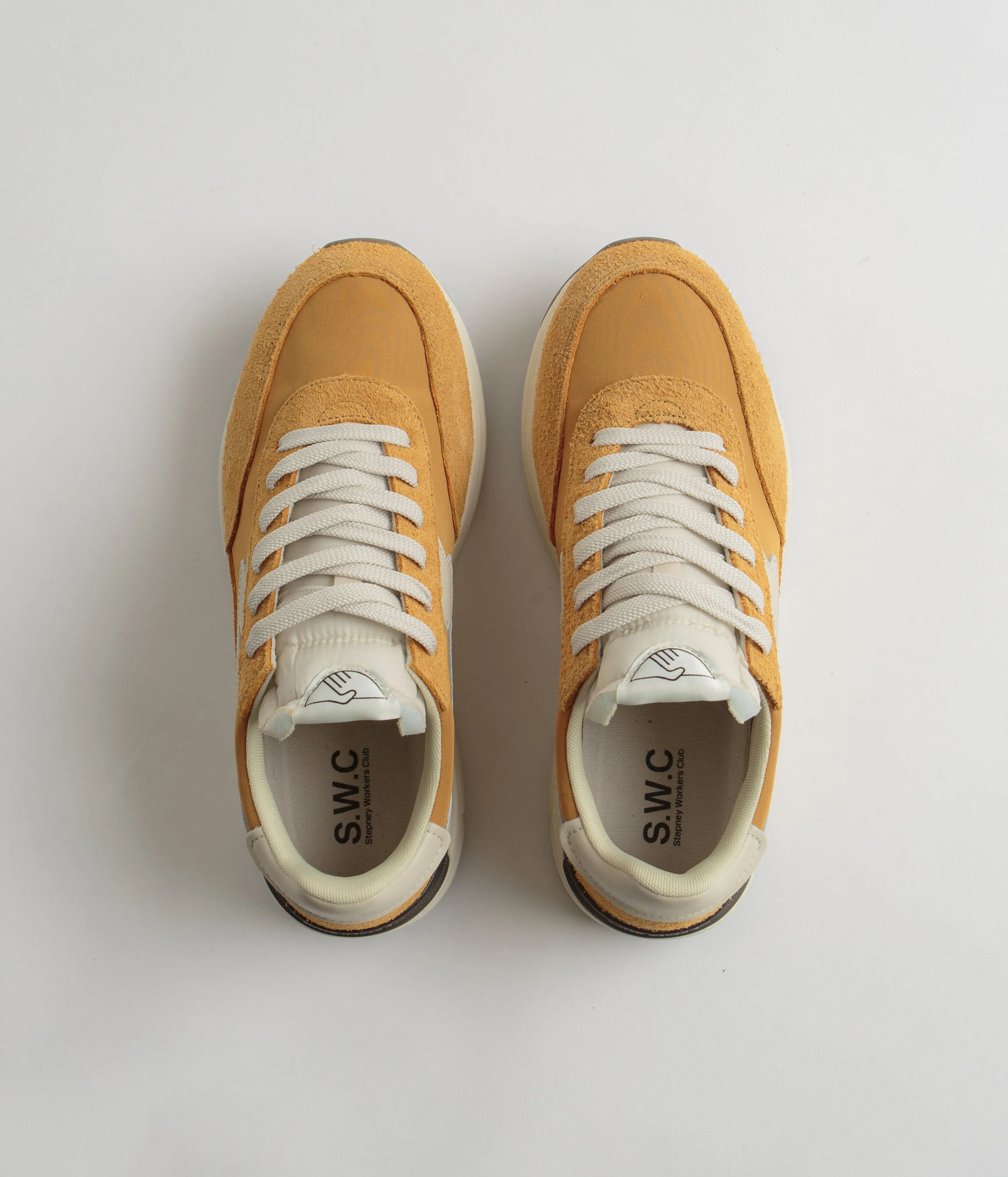 Stepney Workers Club Osier S-Strike Raw Suede Shoes - College Yellow