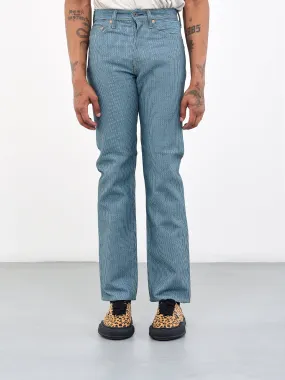 Stitched Indigo Jeans (KAP-307-N3A-BLUE)