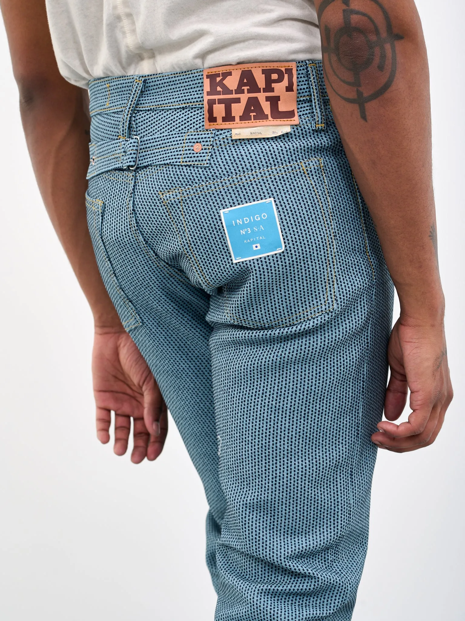 Stitched Indigo Jeans (KAP-307-N3A-BLUE)