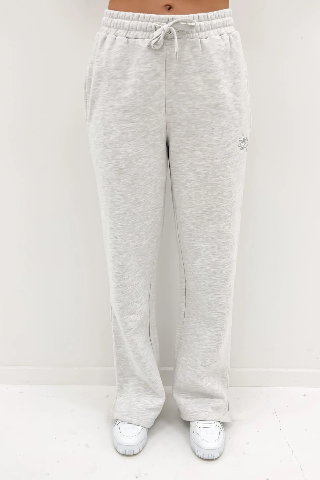 Stock Wide Leg Trackpant Snow Marle