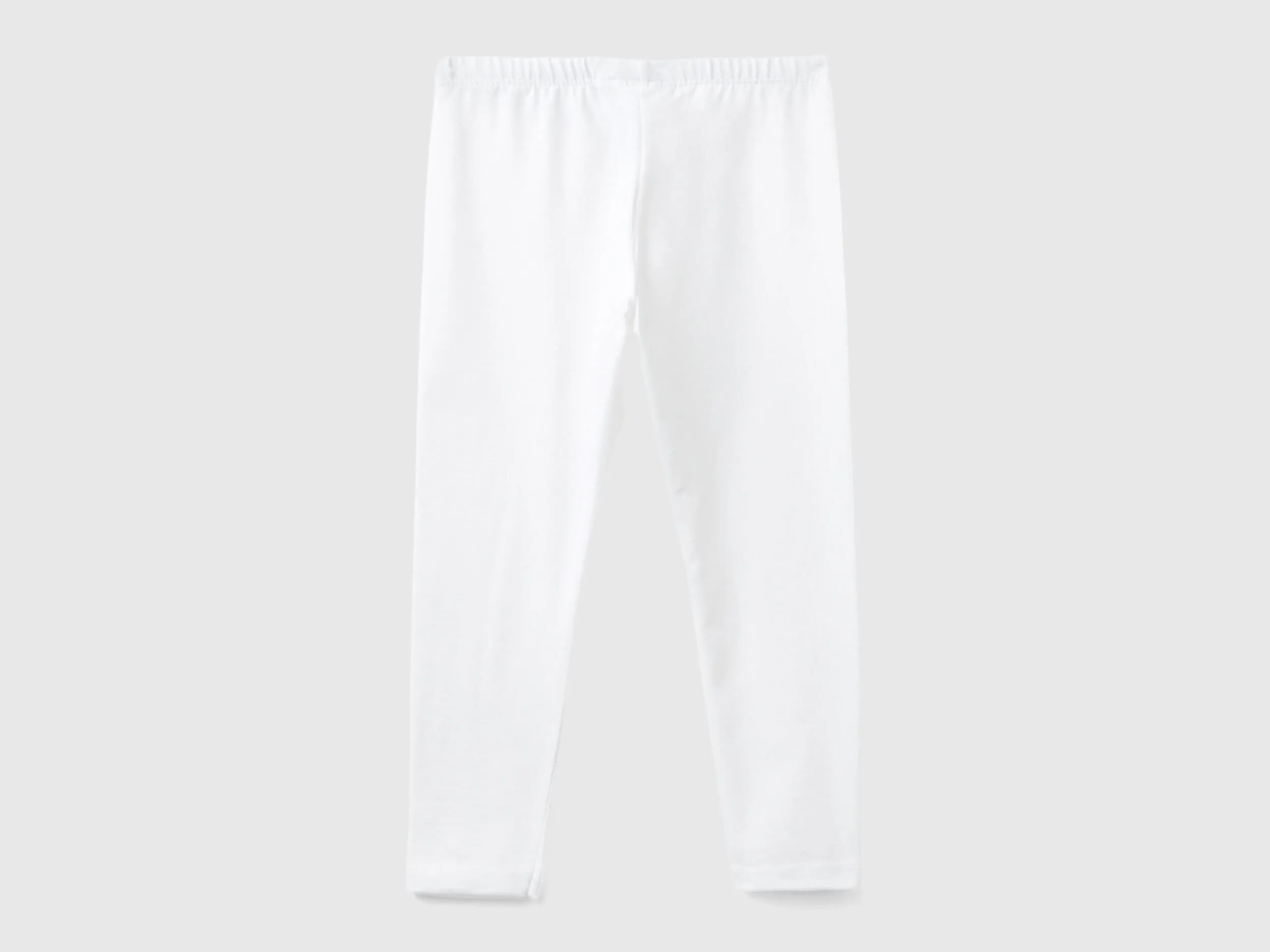 Stretch cotton leggings - White | Benetton