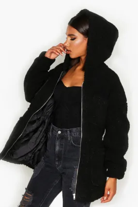 Teddy Faux Fur Utility Jacket