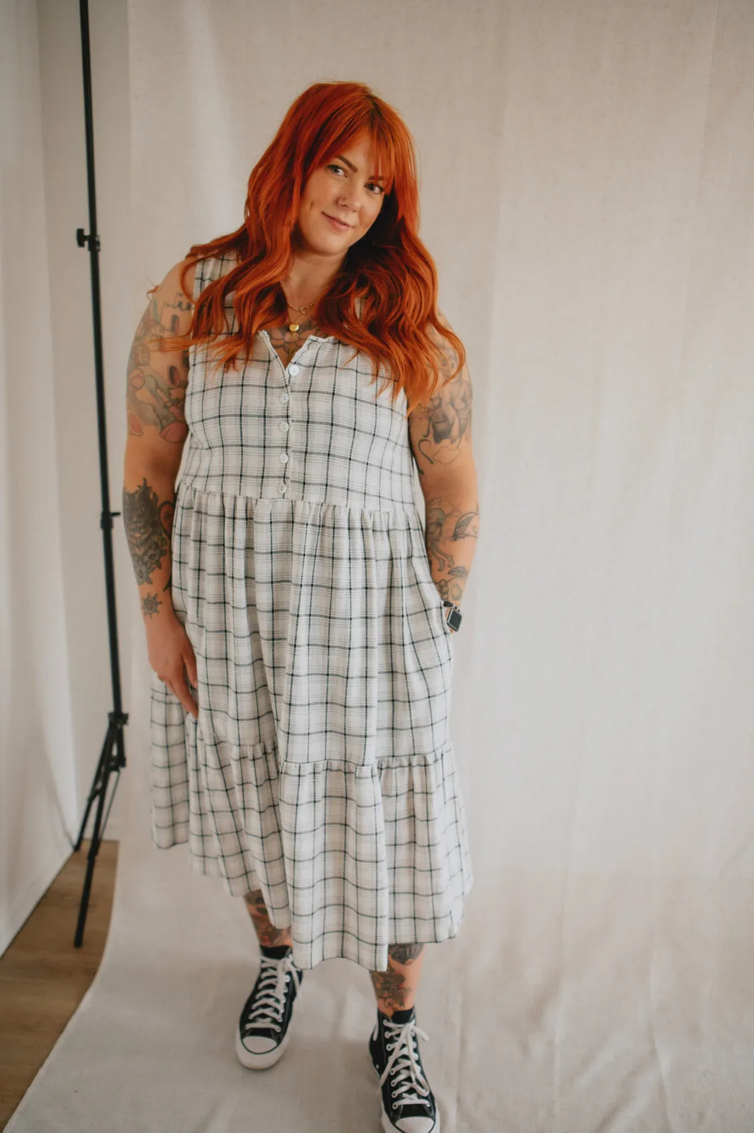 The Miles Plaid Midi Dress by NLT - PLUS