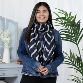 Tie-Dye Stripe Silk Scarf