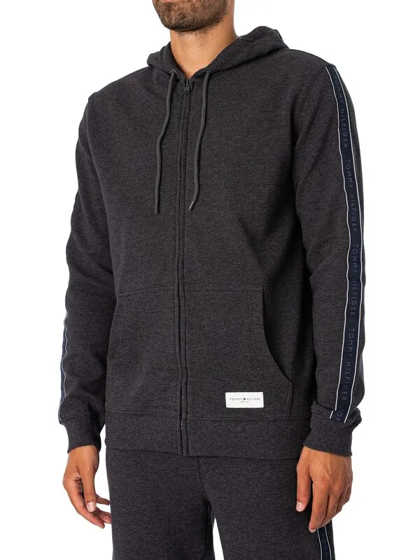 Tommy Hilfiger Lounge Zip Hoodie - Dark Grey