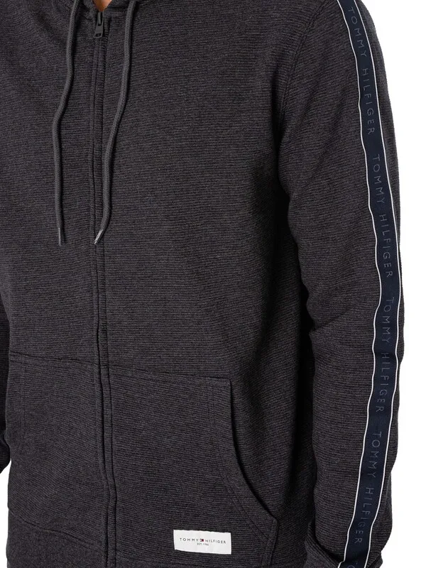 Tommy Hilfiger Lounge Zip Hoodie - Dark Grey