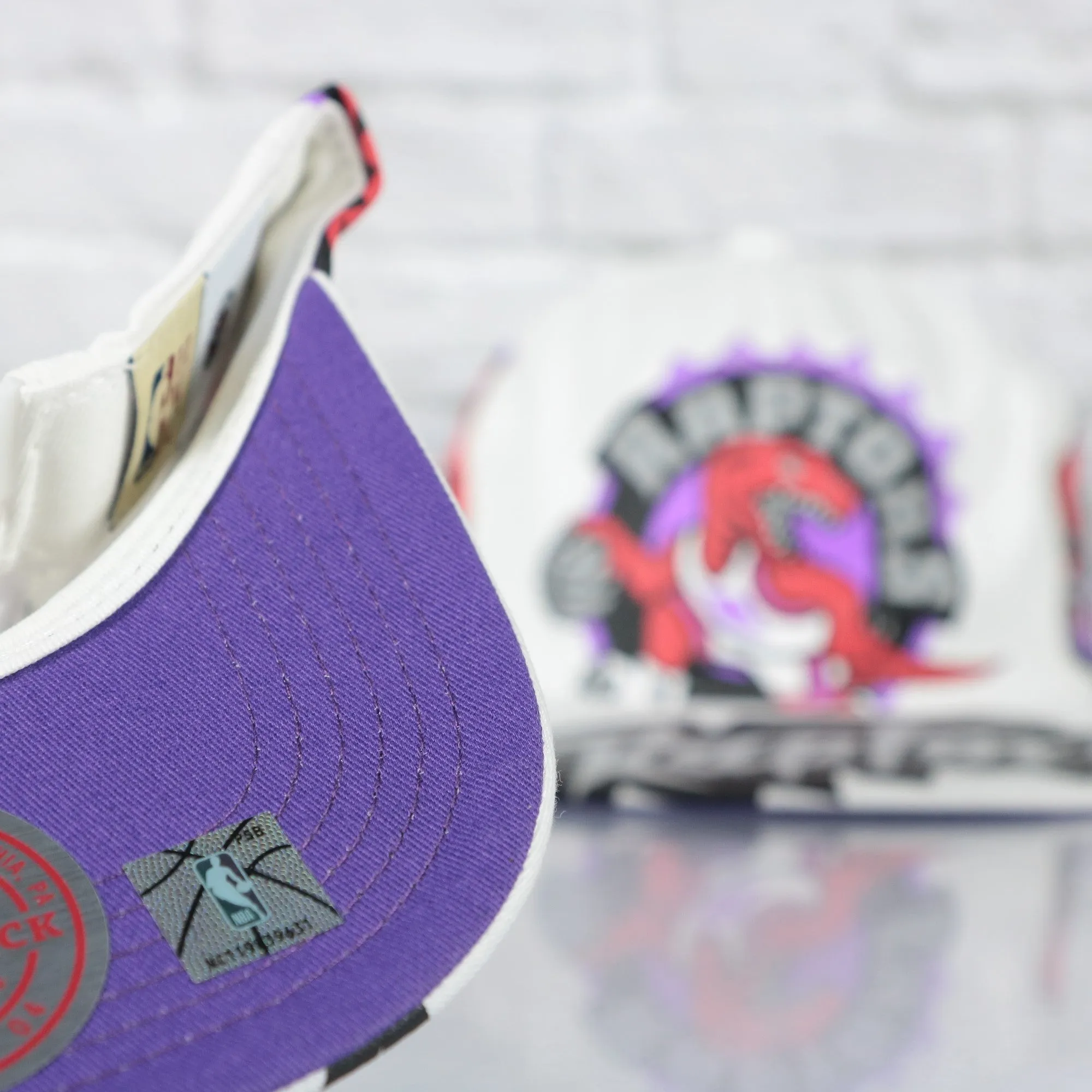 Toronto Raptors Hardwood Classics In Your Face Deadstock Purple bottom | White Snapback Hat