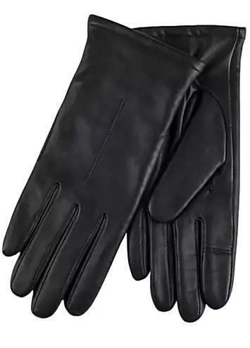 Totes Isotoner Ladies Black One Point Suede SmarTouch™ Gloves | Grattan