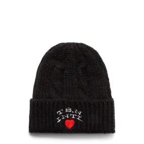 T.S.N. HEART BEANIE BLACK | Bodega