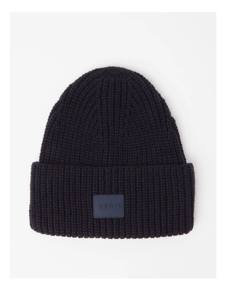 Turn Up Beanie in Navy