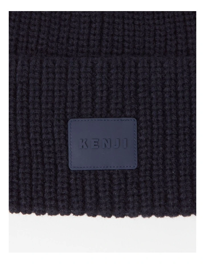 Turn Up Beanie in Navy