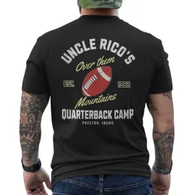 Uncle Rico's Over Them Mountains Quarterback Camp 1982 Men's T-shirt Back Print